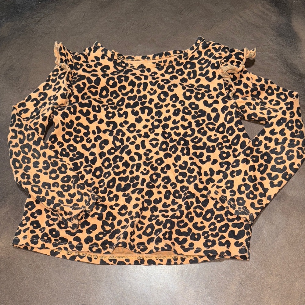 Harper Canyon Tan and Black Animal Print Top